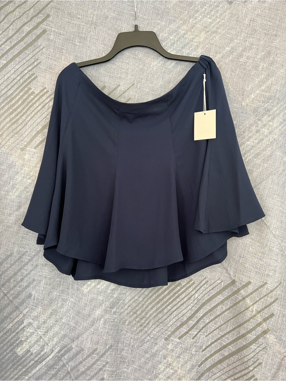 LC Lauren Conrad Navy Boatneck Blouse